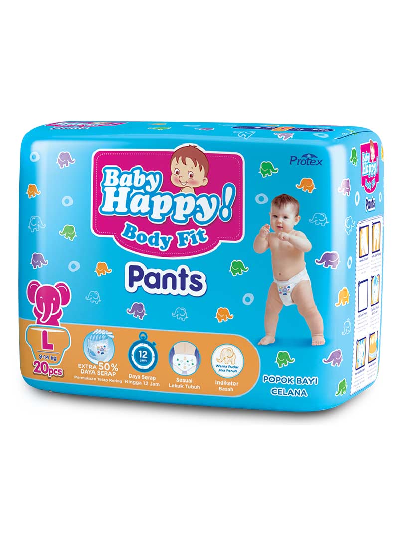Baby Happy ! Baby Diapers Pants 20's Large | Klik Indomaret