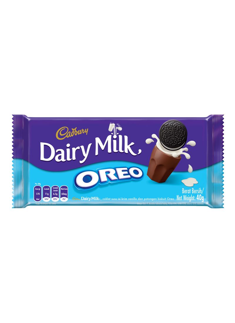Cadbury Chocolate Dairy Milk Oreo Pck 40g KlikIndomaret