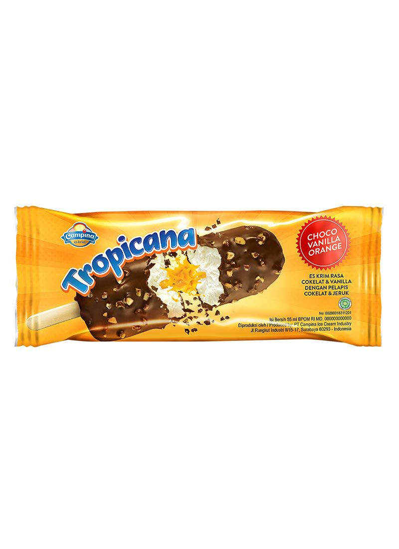 campina ice cream tropicana choco van orange 65ml