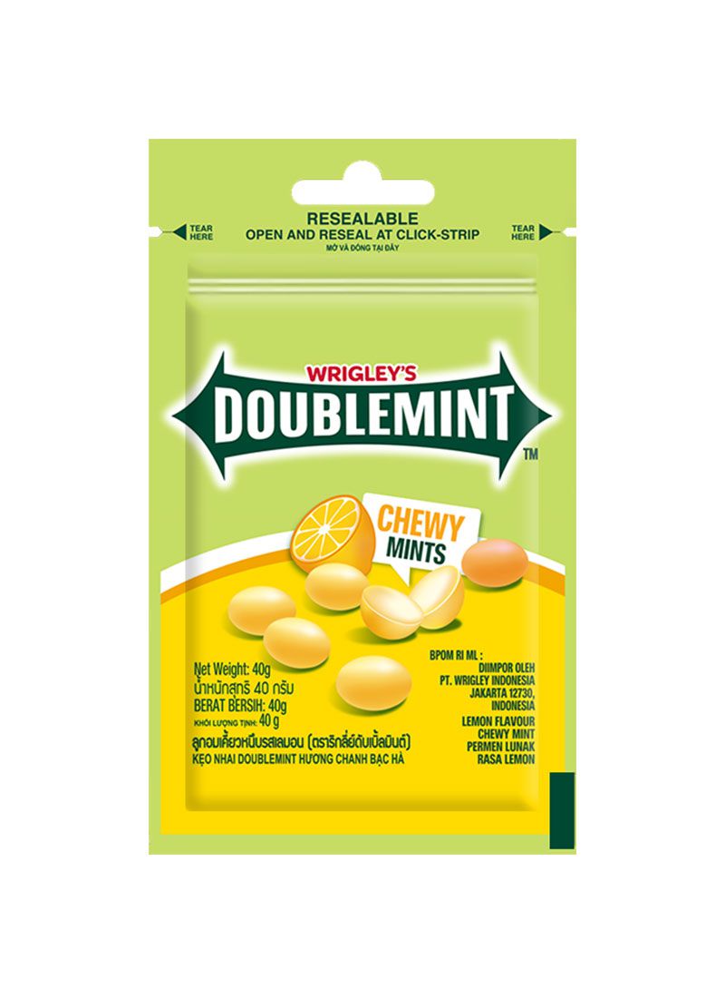Wrigley s Doublemint Chewy Mints Lemon 40g KlikIndomaret