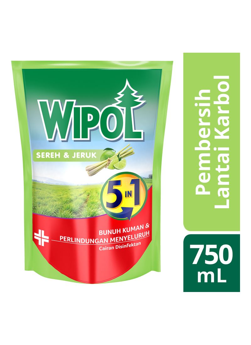 Wipol Pembersih Lantai Sereh Jeruk 750mL KlikIndomaret