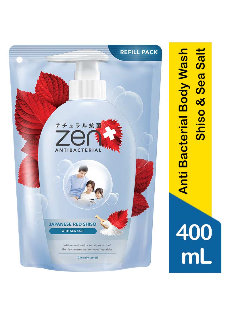 Zen Anti Bacterial Body Wash Shiso & Sea Salt 400mL | KlikIndomaret