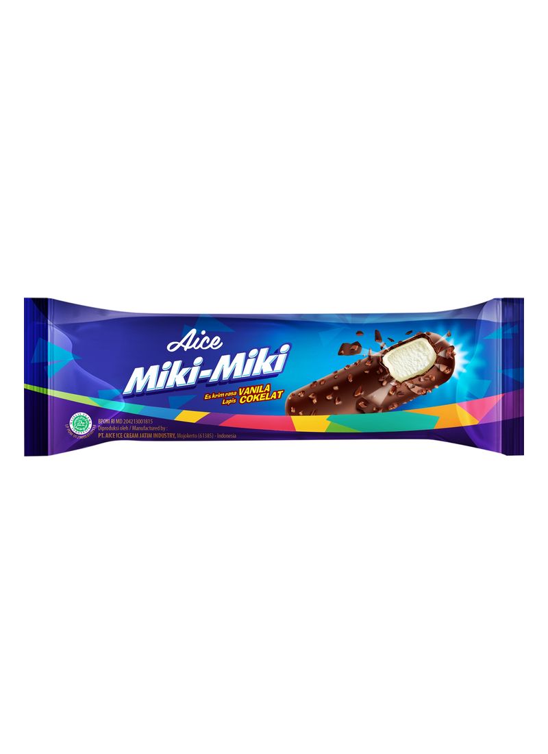 Aice Ice Cream Miki Miki Vanila Cokelat 30g KlikIndomaret