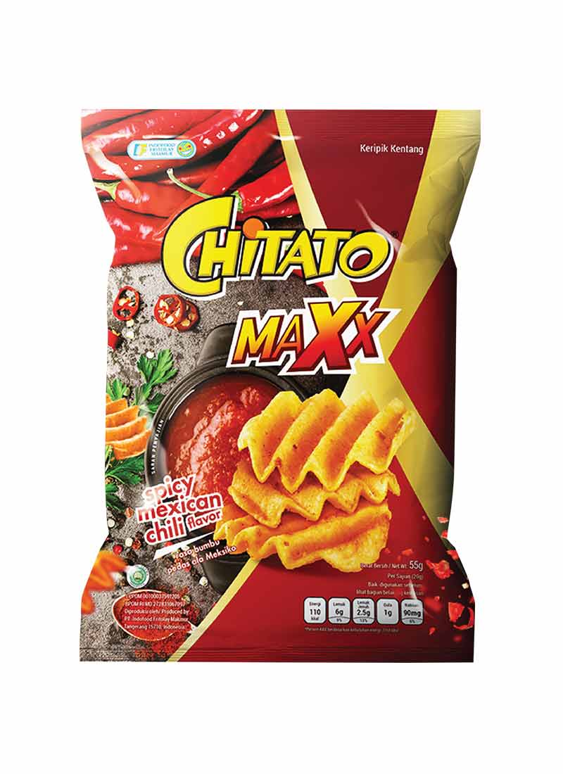 Chitato Snack Potato Maxx Spicy Mexican 55g KlikIndomaret