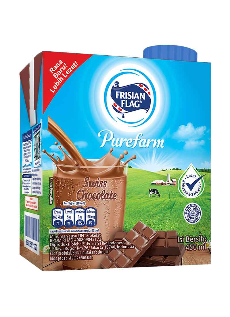 Frisian Flag Susu Cair Uht Swiss Chocolate 450mL 