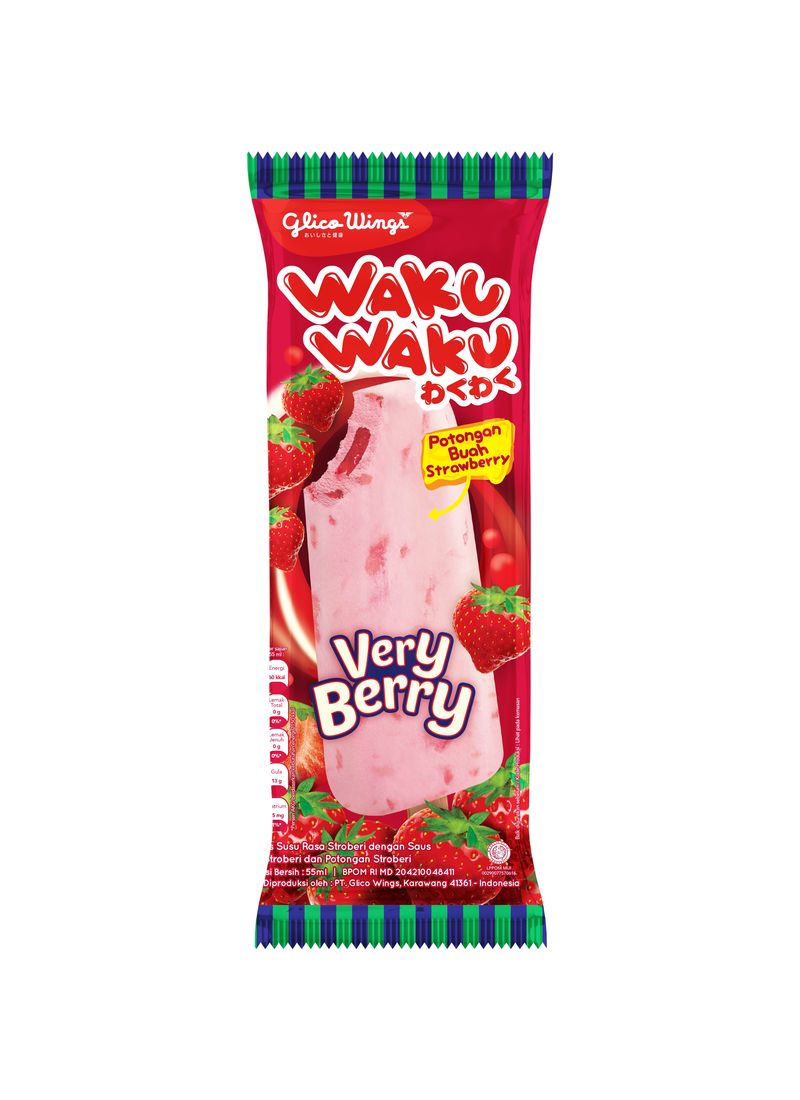 Glico Wings Ice Cream Waku Waku Very Berry 55Ml Pck | KlikIndomaret