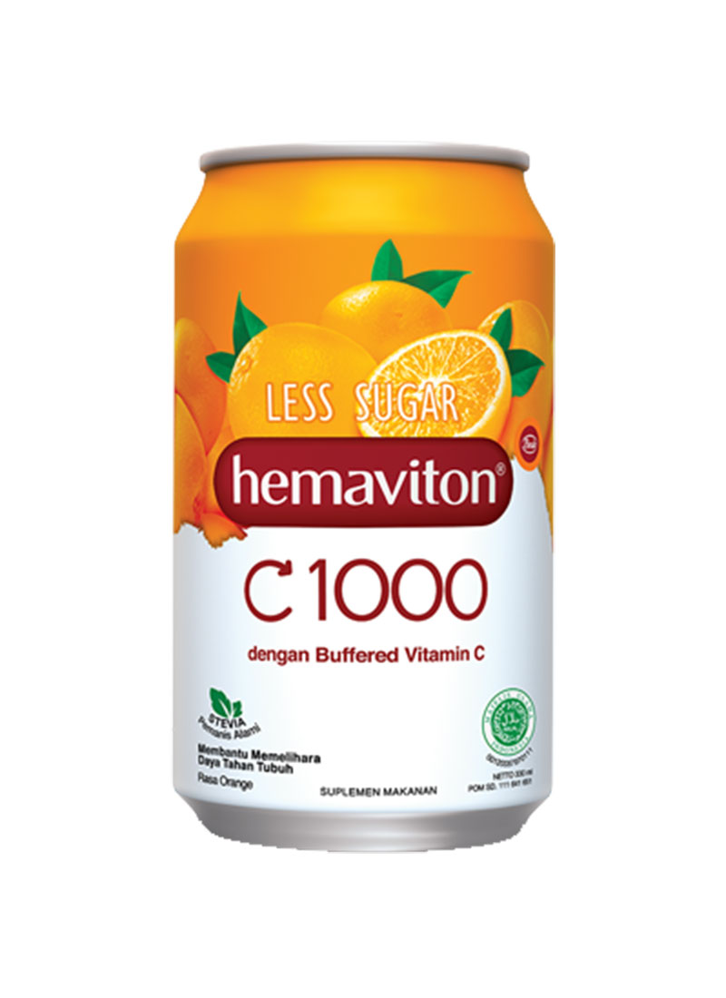Hemaviton Vitamin C1000 Less Sugar Orange 330ml Klikindomaret