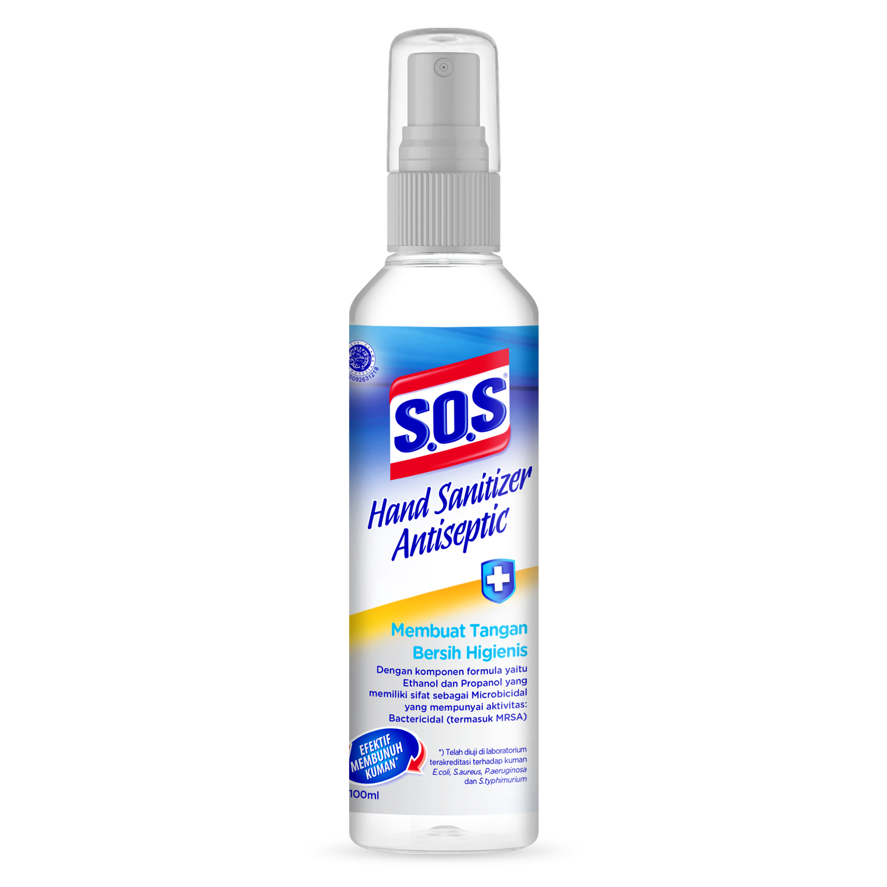 SOS Hand Sanitizer Antiseptic 100ml KlikIndomaret
