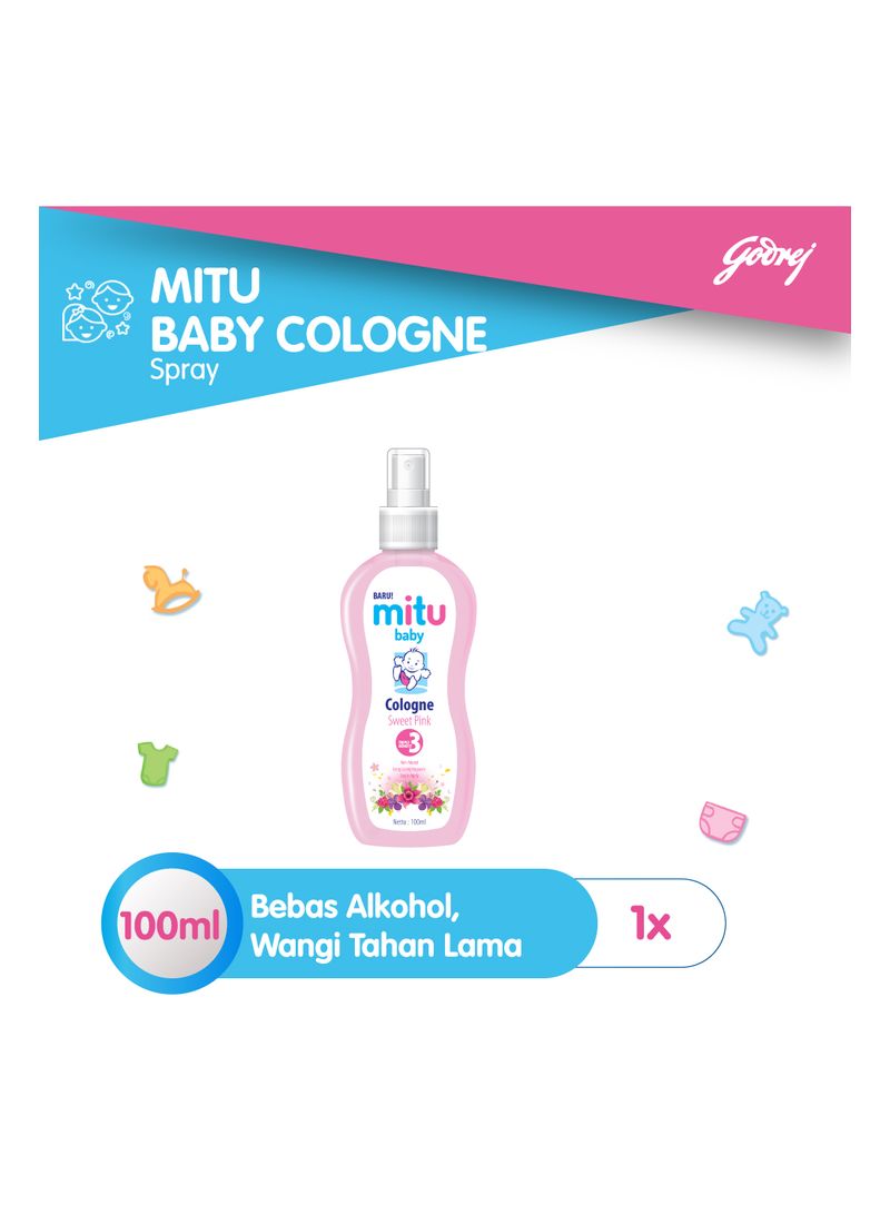 Mitu Baby Cologne Sweet Pink 100ml Klik Indomaret