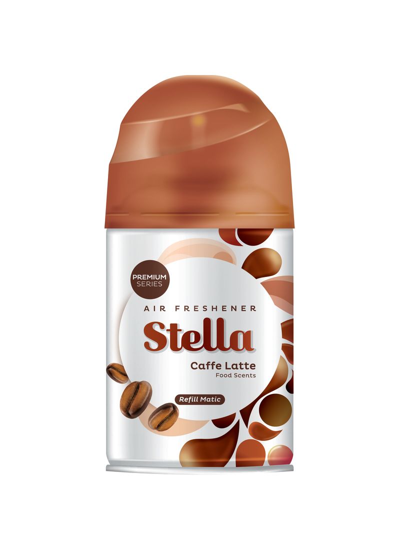 Stella Air Freshener Matic Refill Caffe Latte 225Ml | KlikIndomaret