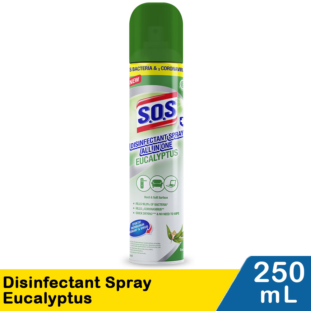 Sos Disinfectant Spray Eucalyptus 250Ml KlikIndomaret