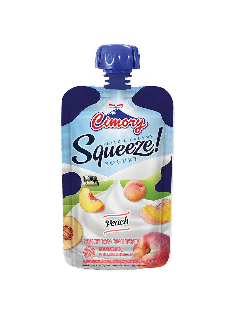 Cimory Yoghurt Squeeze Peach 120G | KlikIndomaret