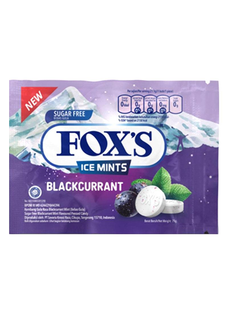 Fox's Candy Ice Mints Blackcurrant 25G | KlikIndomaret