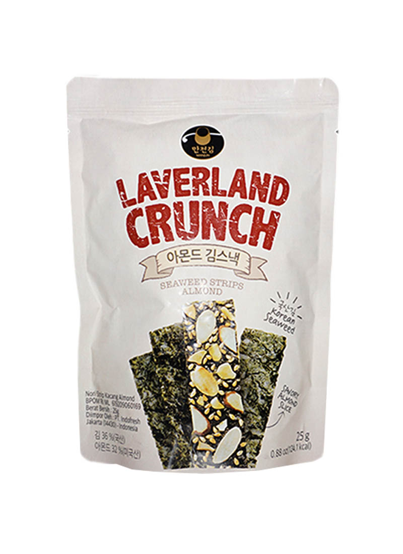 La   verland Crunch Seaweed Strips Almond 25G | KlikIndomaret
