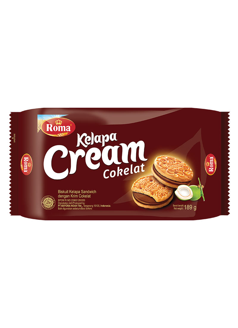 Roma Biscuit Kelapa Cream Cokelat 189g | KlikIndomaret