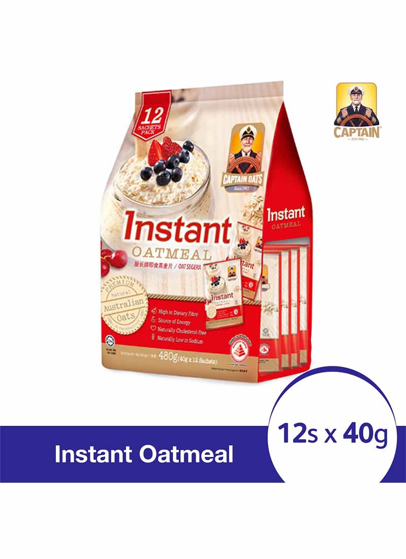Captain Oats Instant Oatmeal 12x40g | Klik Indomaret