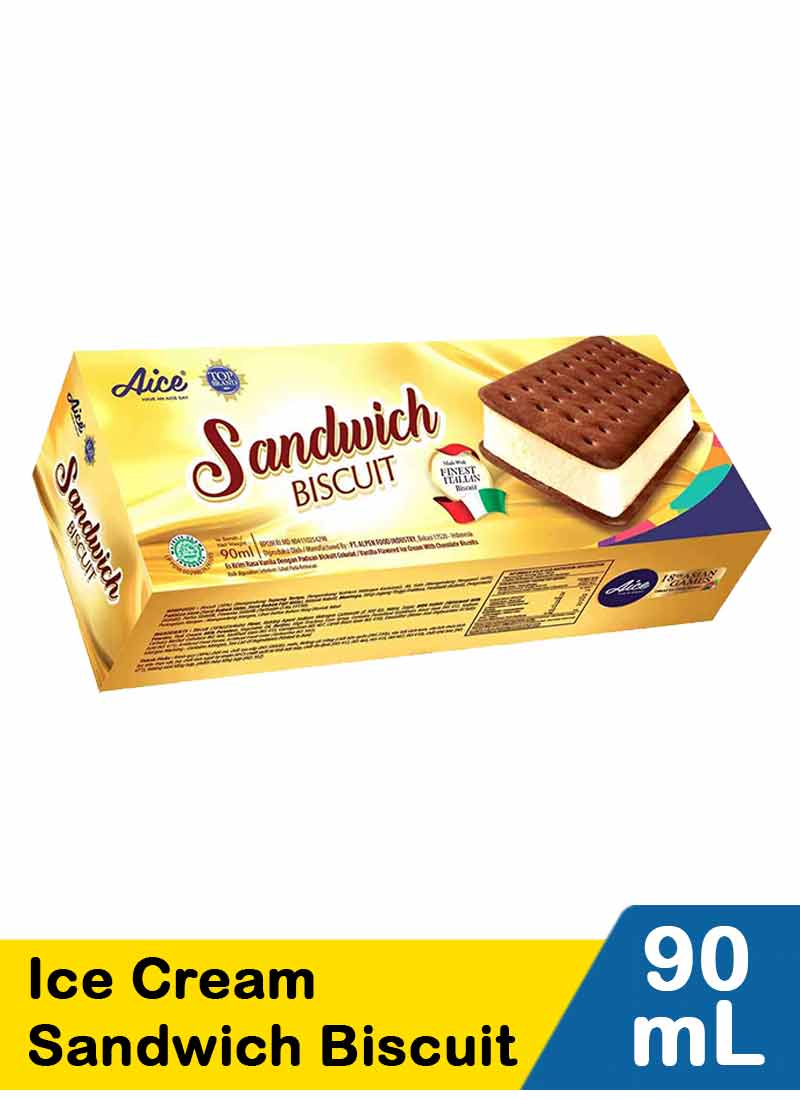 Aice Ice Cream Sandwich Biscuit 90mL Klik Indomaret