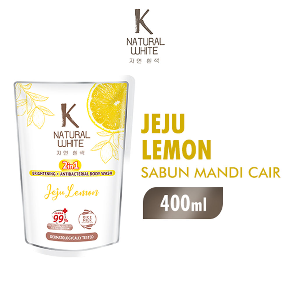 K Natural White Brightening Antibacterial Body Wash Jeju Lemon 400ml