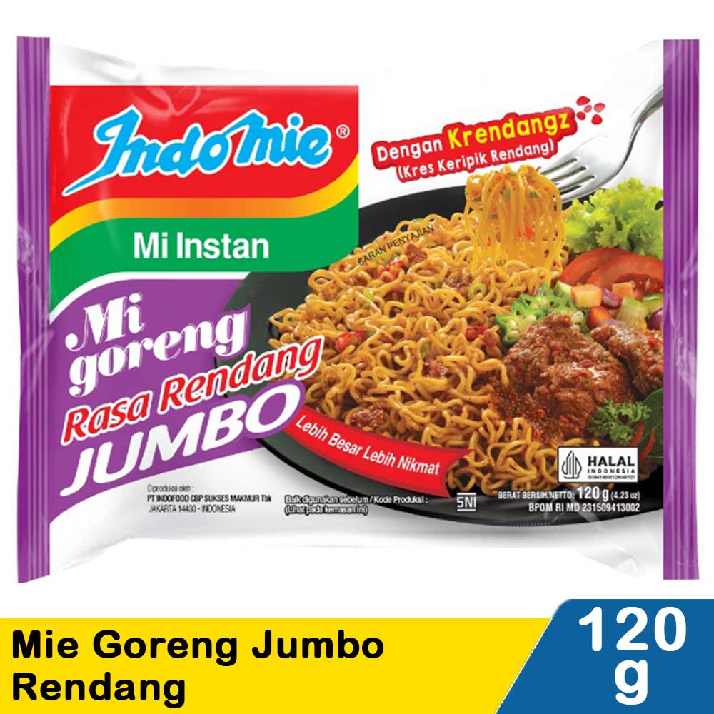 Indomie Mie Goreng Jumbo Rendang G Klik Indomaret