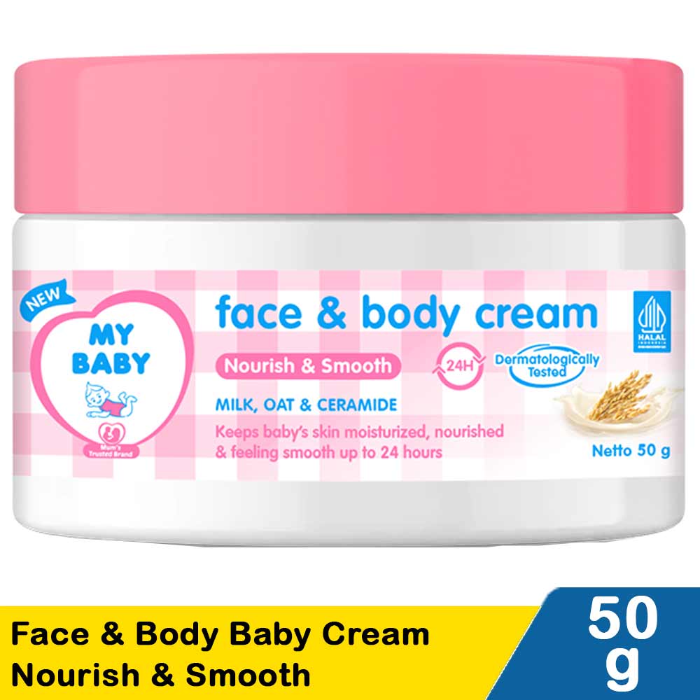 My Baby Face & Body Baby Cream Nourish & Smooth 50G | Klik Indomaret