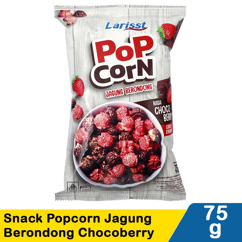 Larisst Snack Popcorn Jagung Berondong Chocoberry 75G | Klik Indomaret