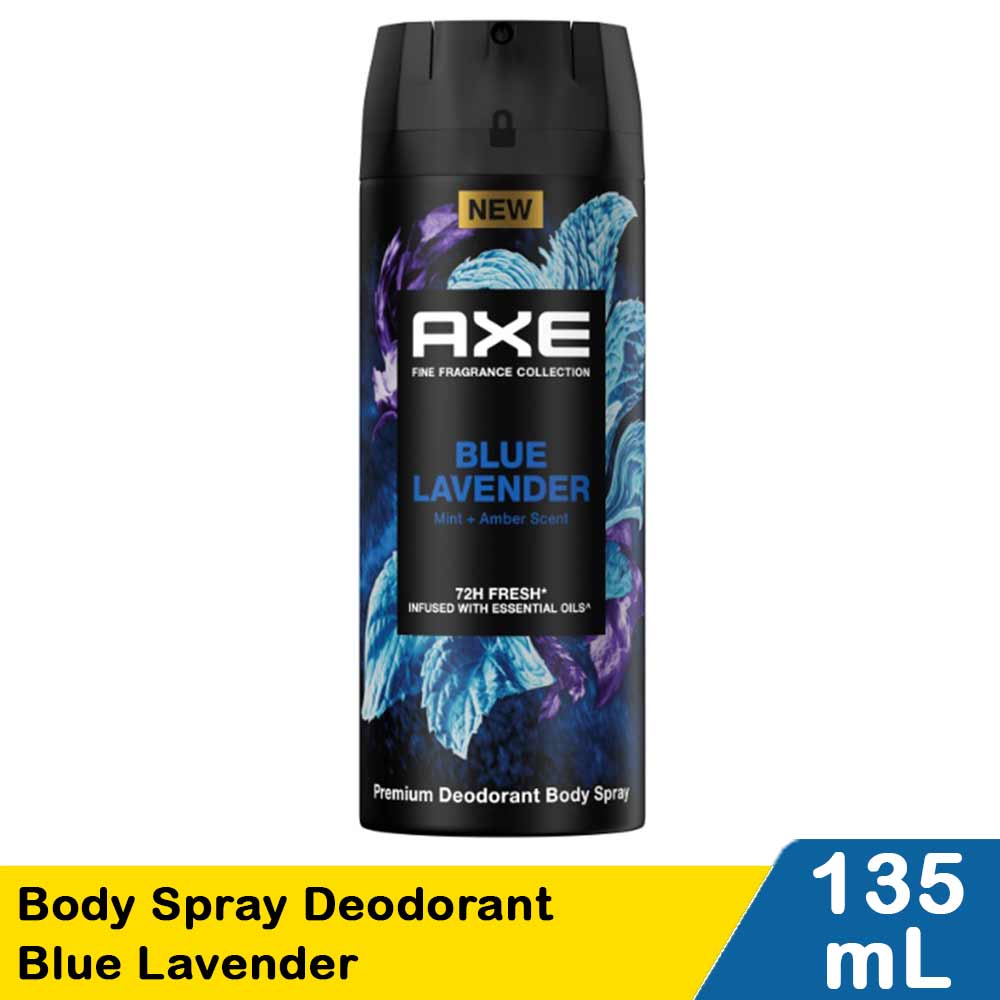 Axe Body Spray Deodorant Blue Lavender 135mL | Klik Indomaret