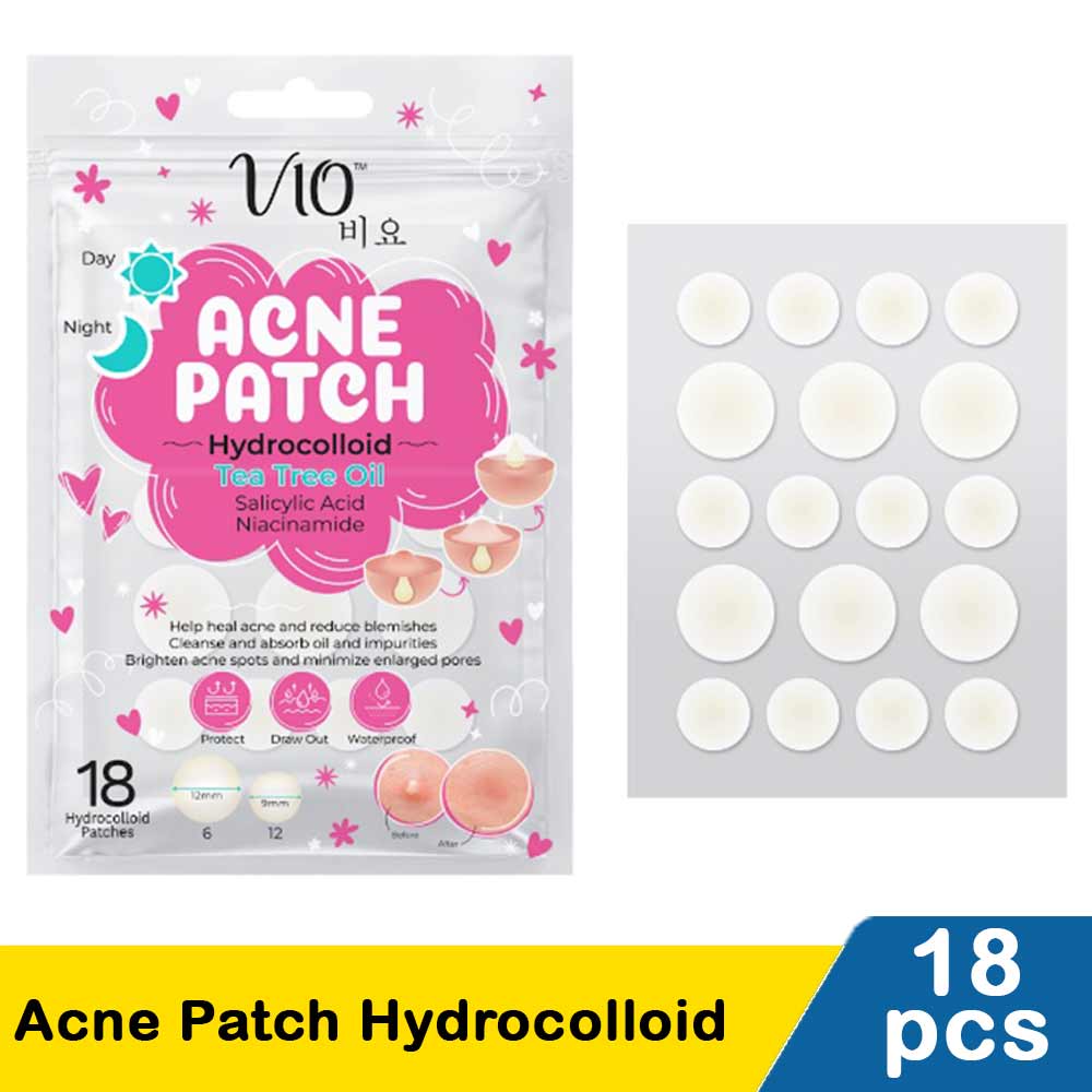 Vio Acne Patch Hydrocolloid 18''S Day/Night | Klik Indomaret