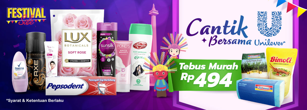 Promo Cantik Bersama Unilever Klikindomaret